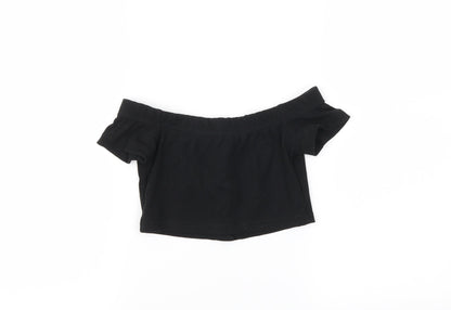 Preloved SheIn Girls Black   Cropped Blouse Size 8 Years - Back