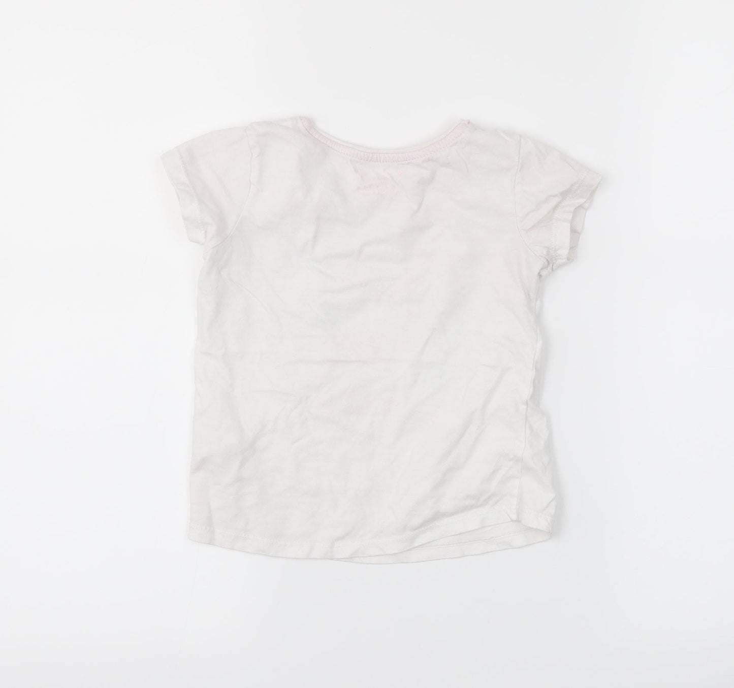 Primark Girls White   Basic T-Shirt Size 5-6 Years