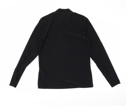 Preloved Noisy may Womens Black Striped  Basic Blouse Size L - Back