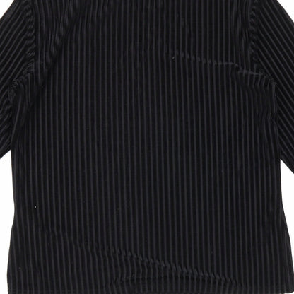 Preloved Noisy may Womens Black Striped  Basic Blouse Size L - Label