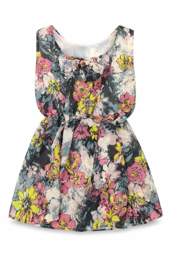 Preworn Girls Pink Floral  A-Line  Size 2-3 Years