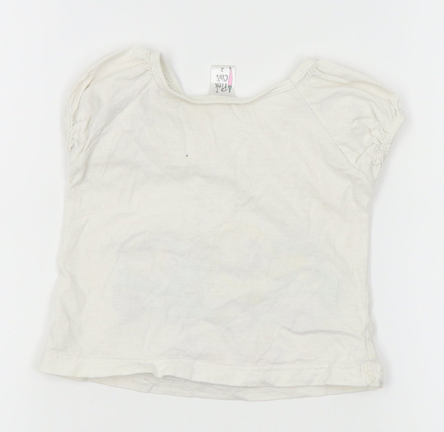 Pink Chili Girls White   Basic Blouse Size 2 Years  - train