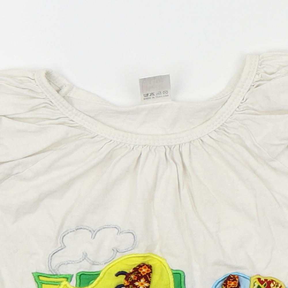 Pink Chili Girls White   Basic Blouse Size 2 Years  - train