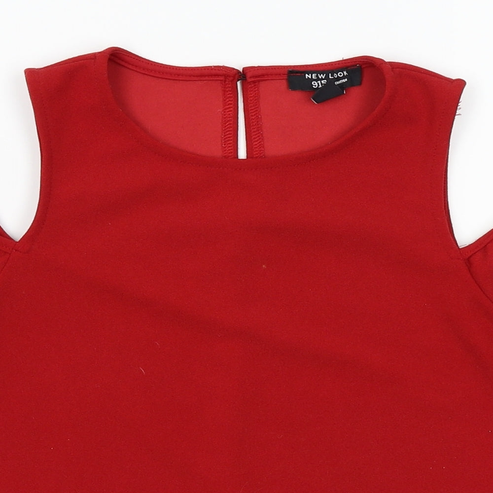 New Look Girls Red   Basic Blouse Size 14-15 Years  - shoulderless
