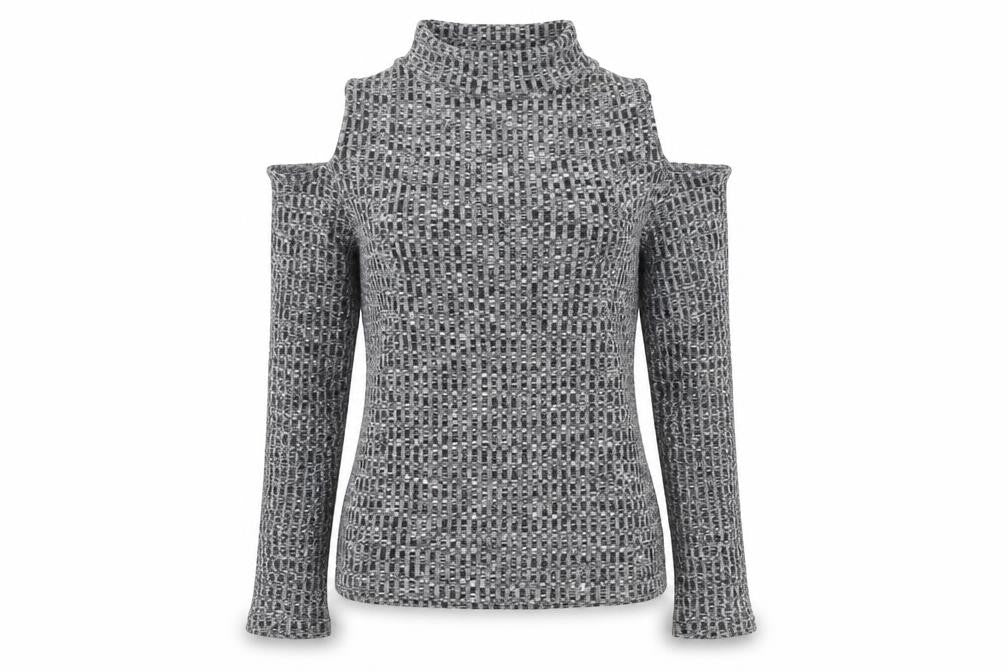Innocence Womens Grey  Knit Pullover Jumper Size 10  - shoulderless