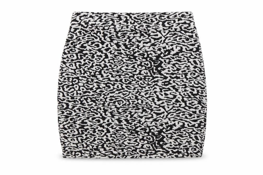 Only Womens White Animal Print Rayon Straight & Pencil Skirt Size S