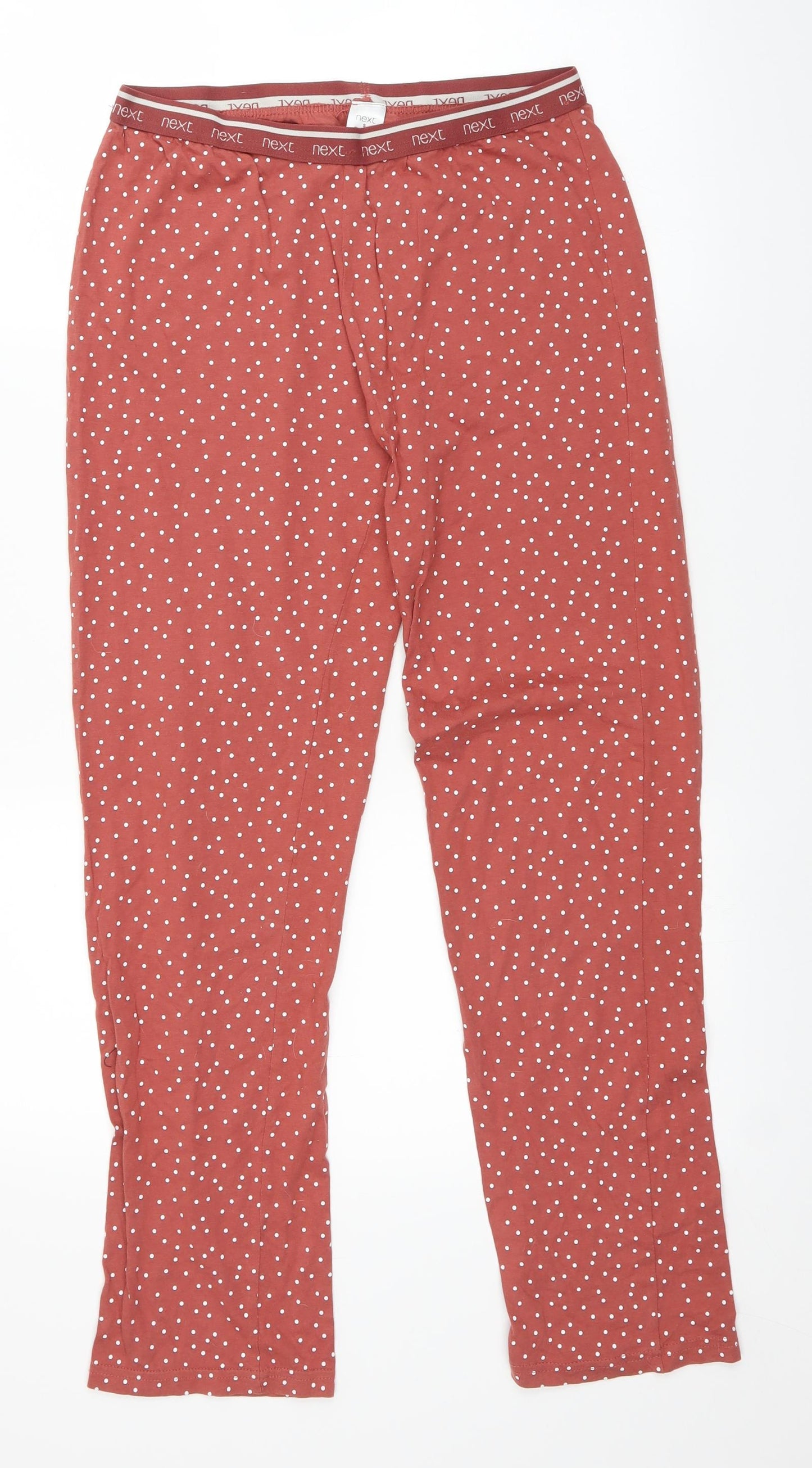 NEXT Womens Red Polka Dot  Trousers  Size S L27 in
