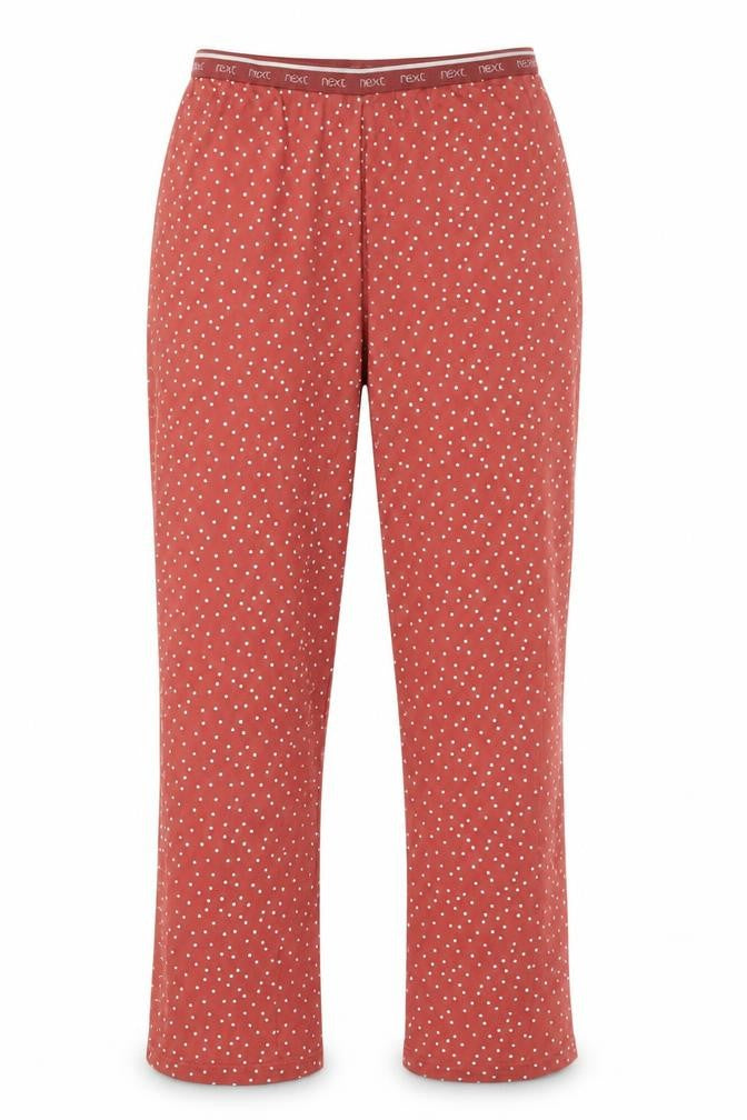 NEXT Womens Red Polka Dot  Trousers  Size S L27 in