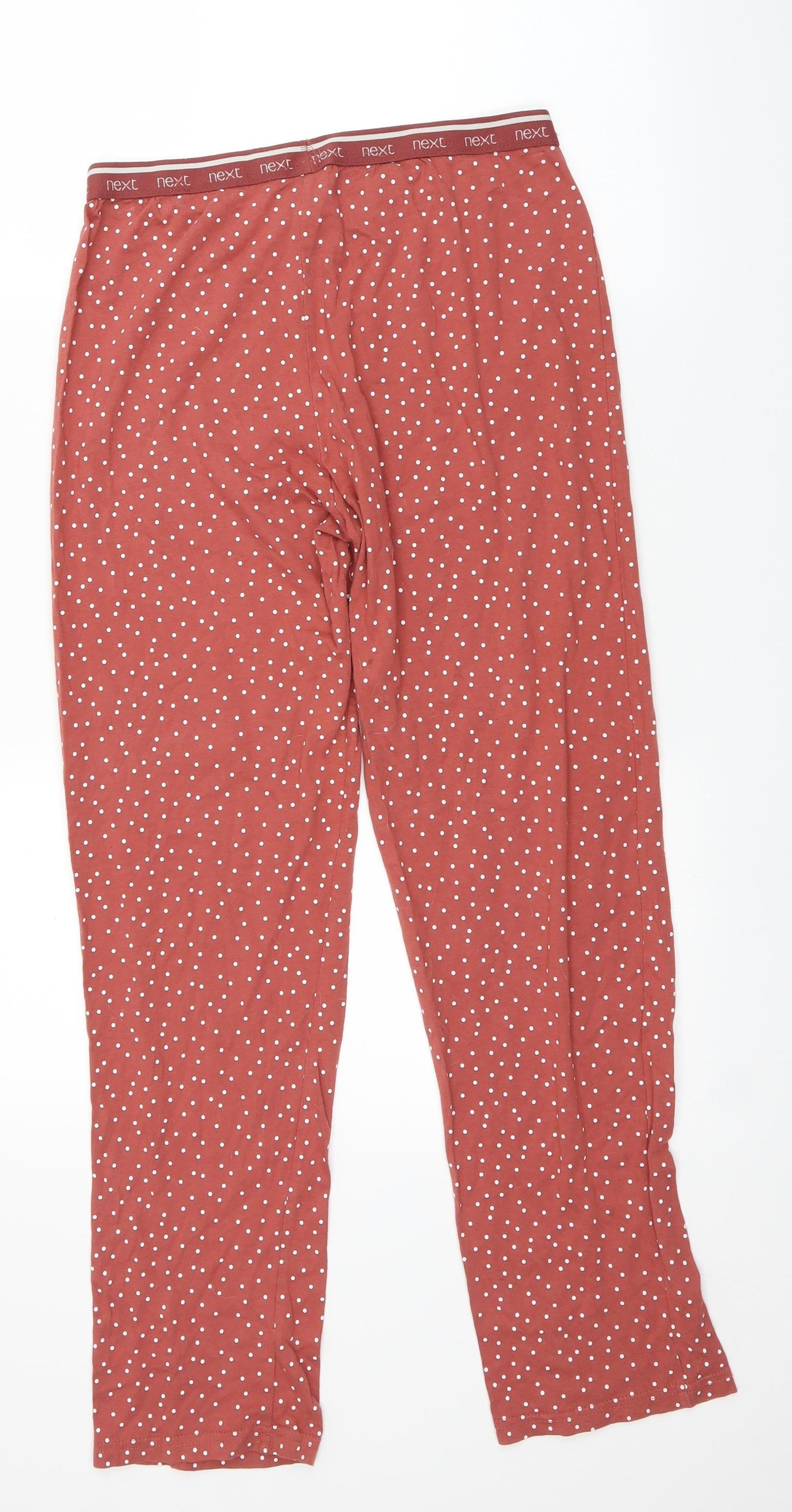 NEXT Womens Red Polka Dot  Trousers  Size S L27 in