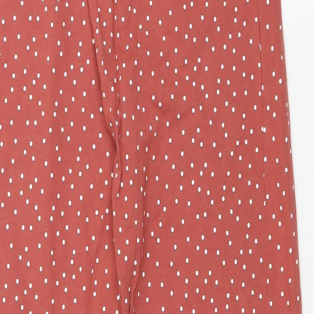 NEXT Womens Red Polka Dot  Trousers  Size S L27 in
