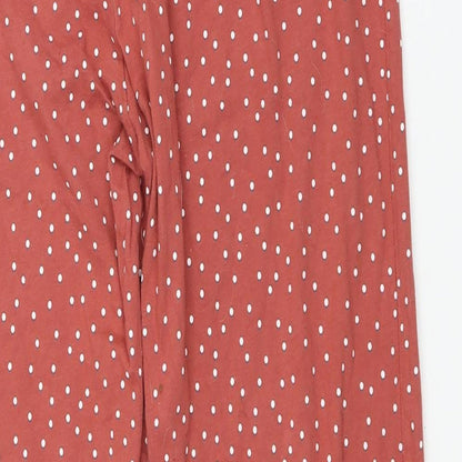 Next Womens Red Polka Dot  Trousers  Size S L27 in