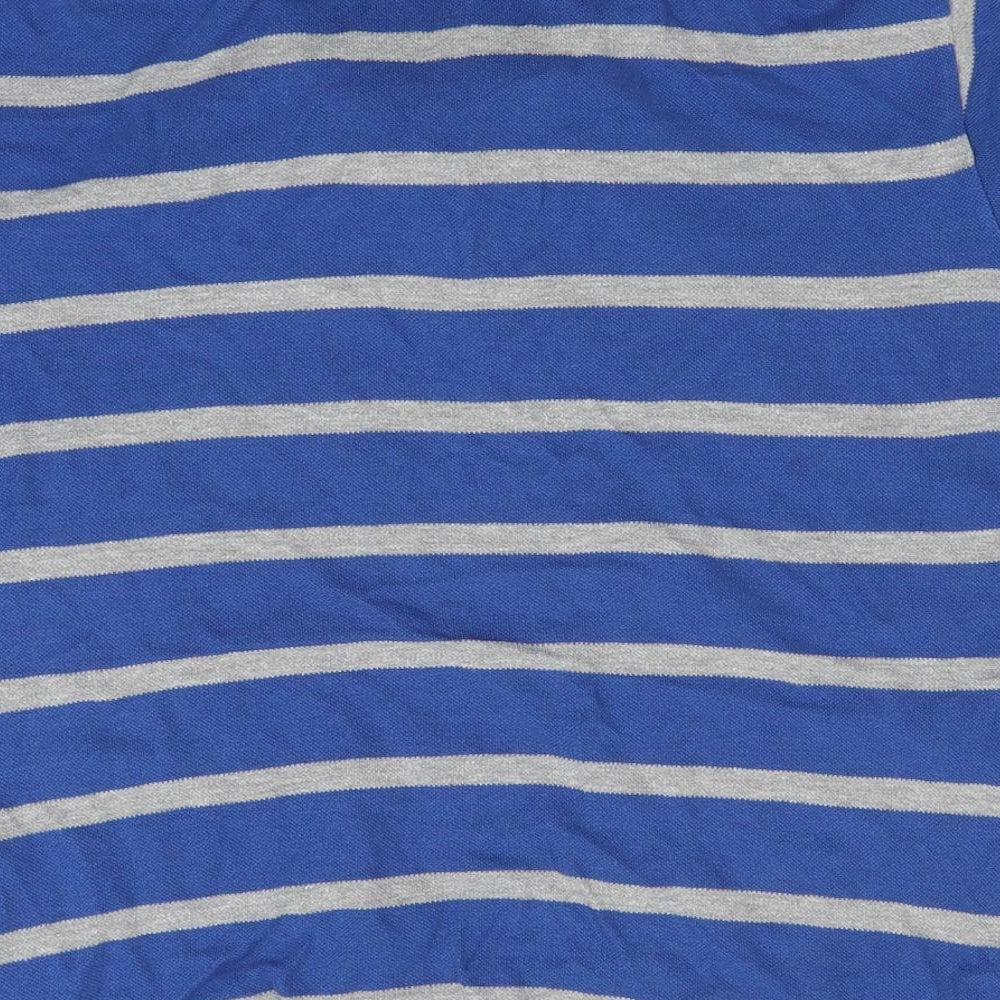 Rebel Boys Blue Striped  Basic Polo Size 12-13 Years