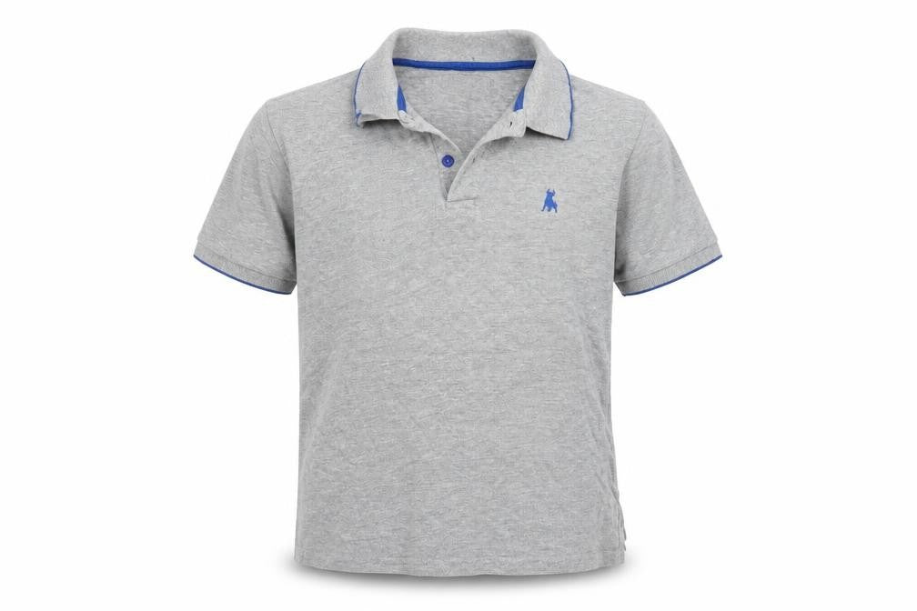 Rebel Boys Grey   Basic Polo Size 12-13 Years