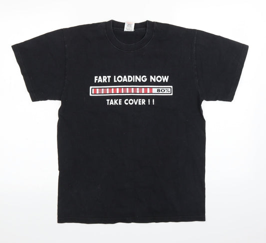 Fruit of the Loom Womens Black   Basic T-Shirt Size M  - humorous