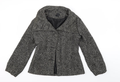 Preloved H&M Womens Grey   Jacket  Size 6 - Front