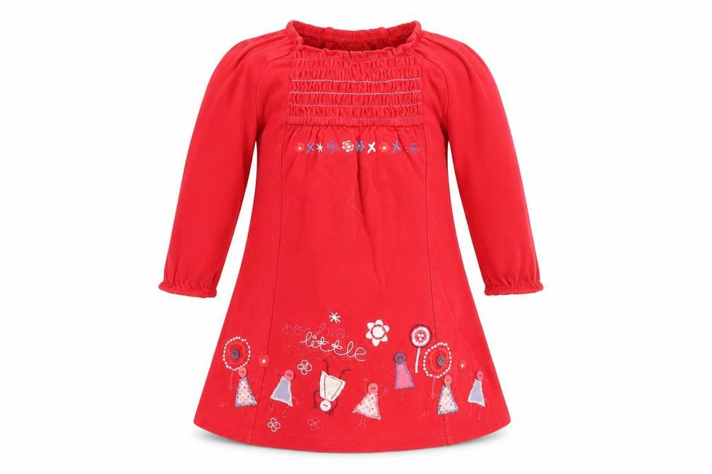 Little Rocha Girls Red Floral  A-Line  Size 12-18 Months