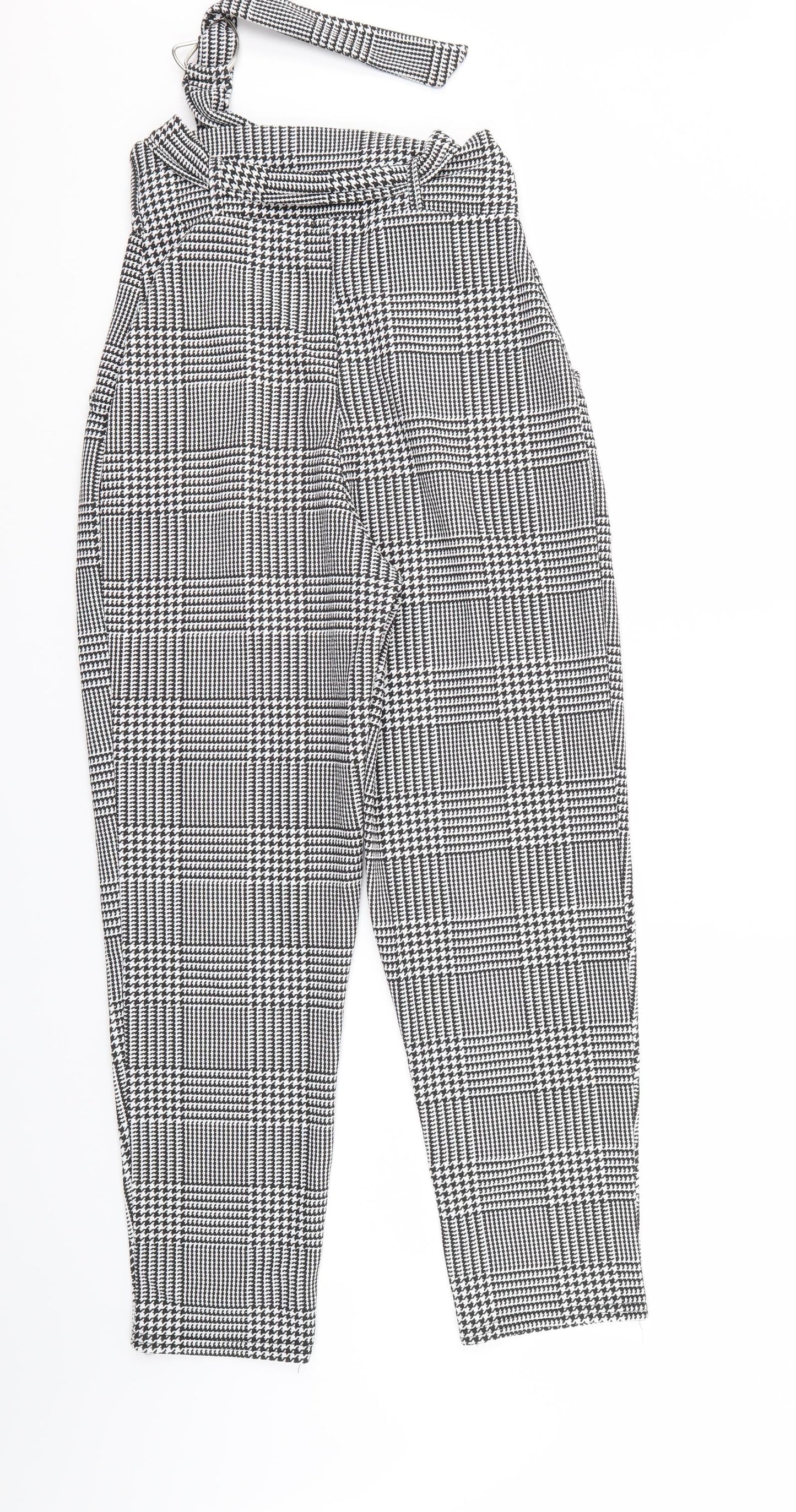 I SAW IT FIRST Womens Black Herringbone  Trousers  Size 10 L27 in
