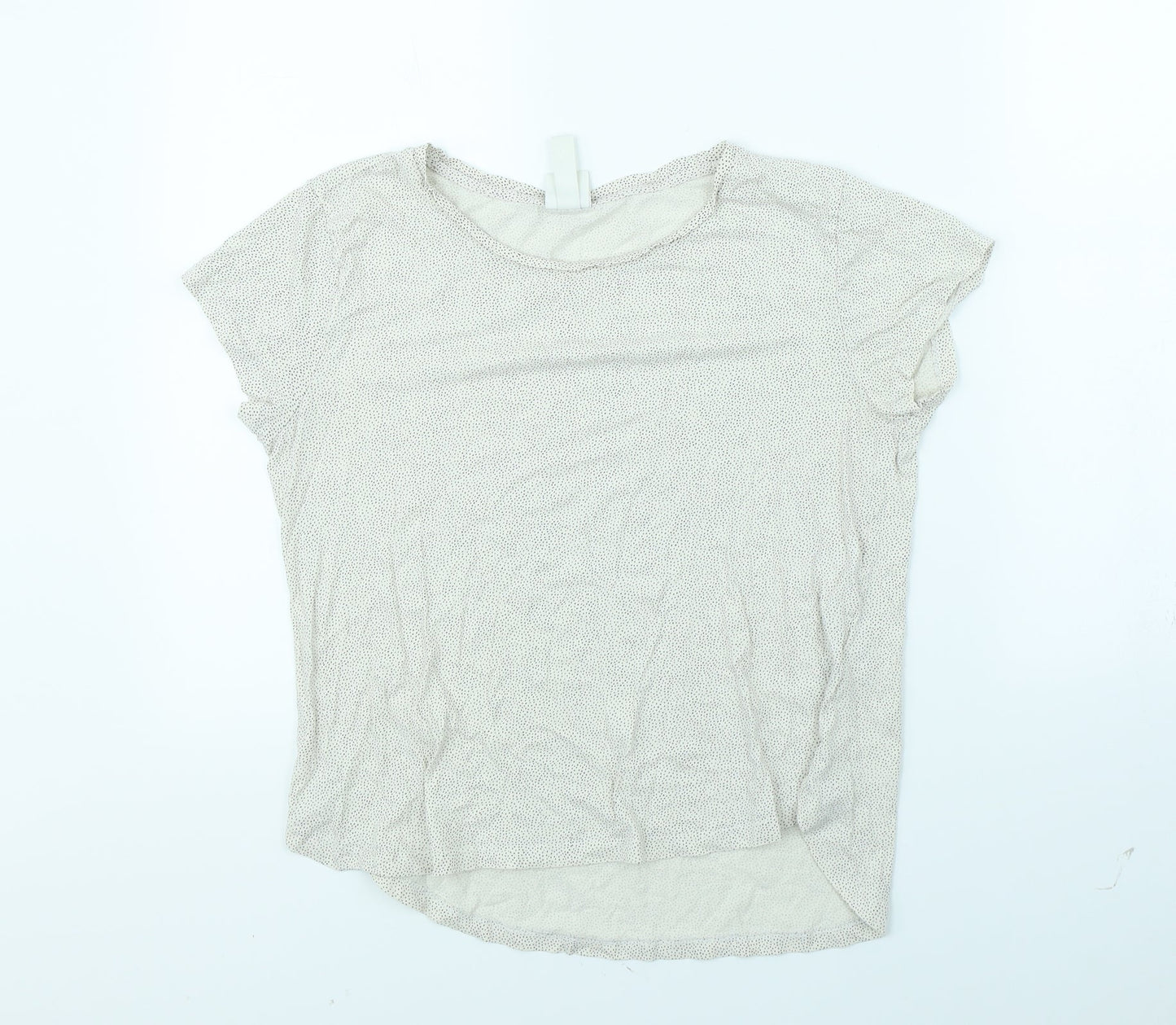 H&M Womens Beige Polka Dot  Basic T-Shirt Size S