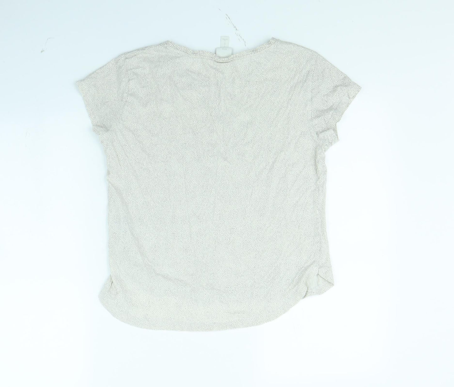 H&M Womens Beige Polka Dot  Basic T-Shirt Size S
