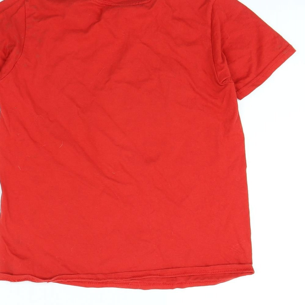 Gildan Boys Red   Basic T-Shirt Size M  - Fortnite
