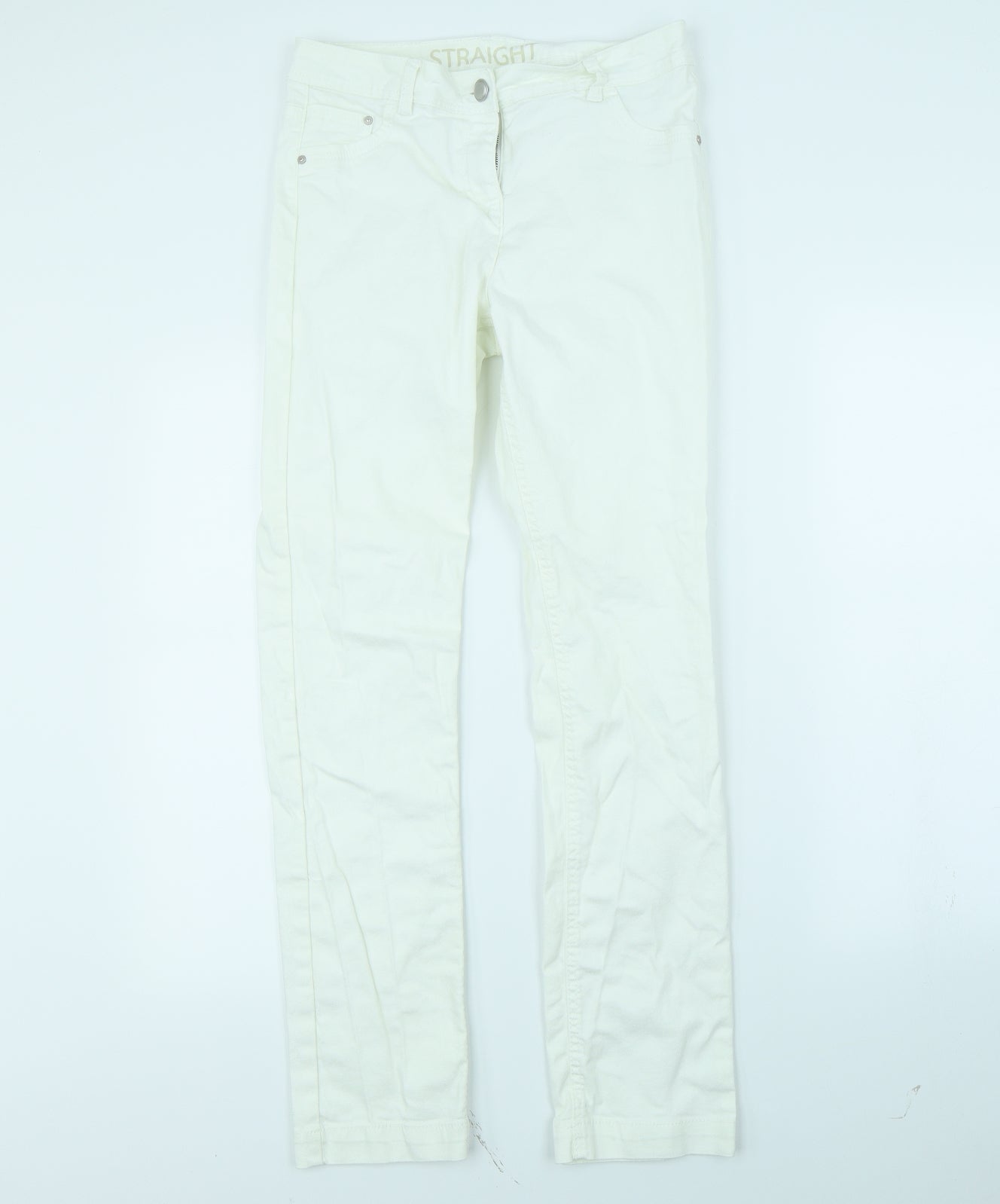 George Womens White   Straight Jeans Size 10 L30 in