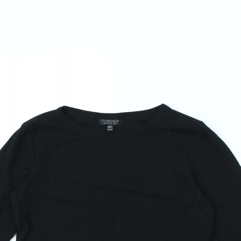 Topshop Womens Black   Basic T-Shirt Size 8