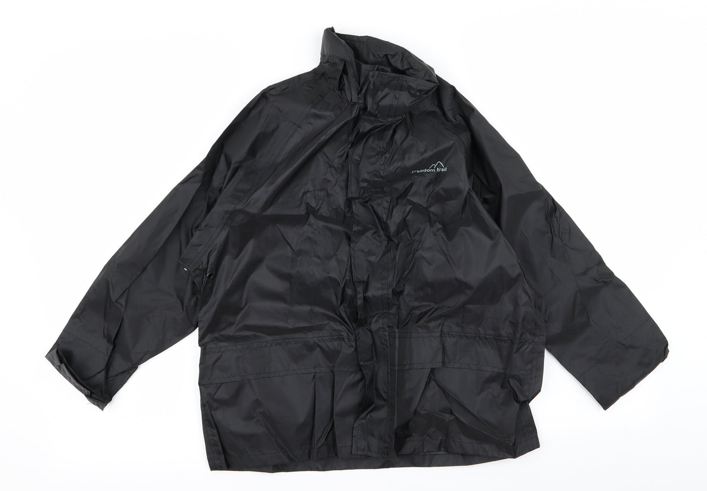 Preworn Womens Black   Rain Coat Jacket Size 10