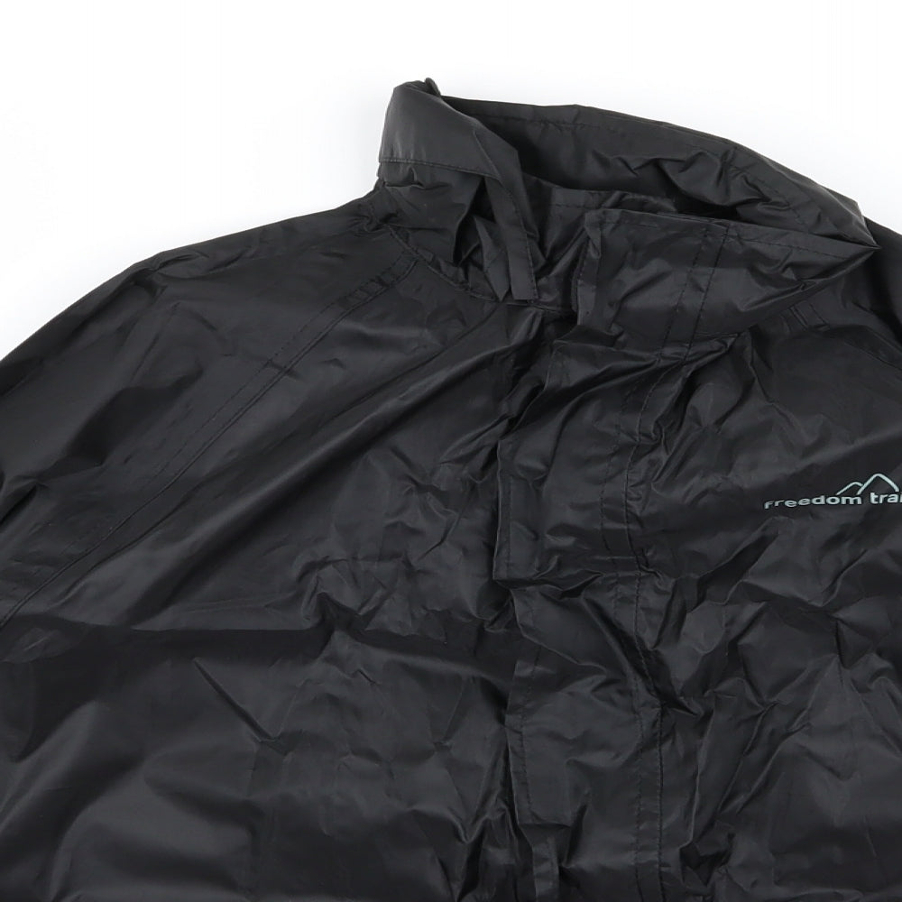 Preworn Womens Black   Rain Coat Jacket Size 10