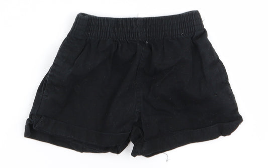 George Girls Black   Hot Pants Shorts Size 3 Years