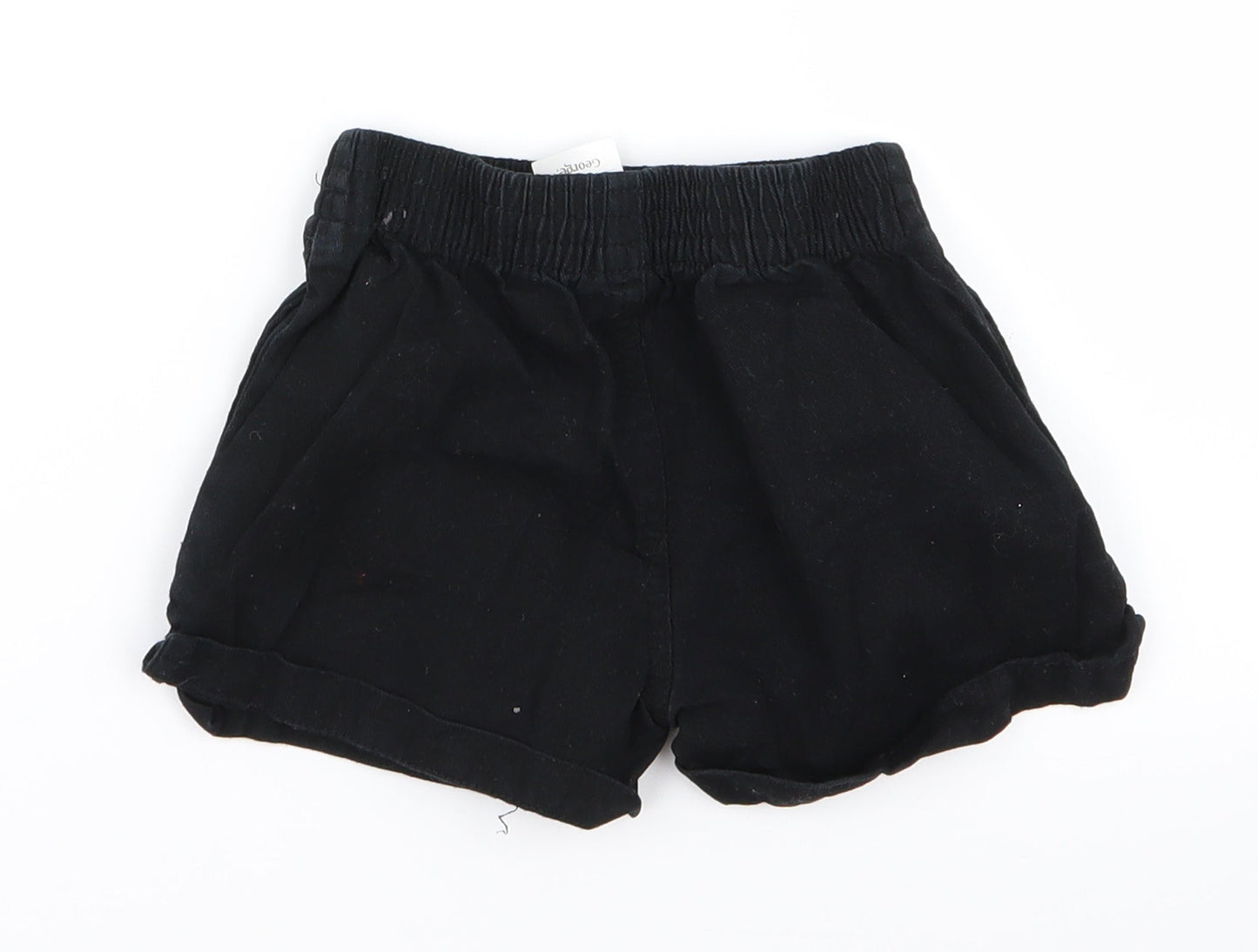 George Girls Black   Hot Pants Shorts Size 3 Years