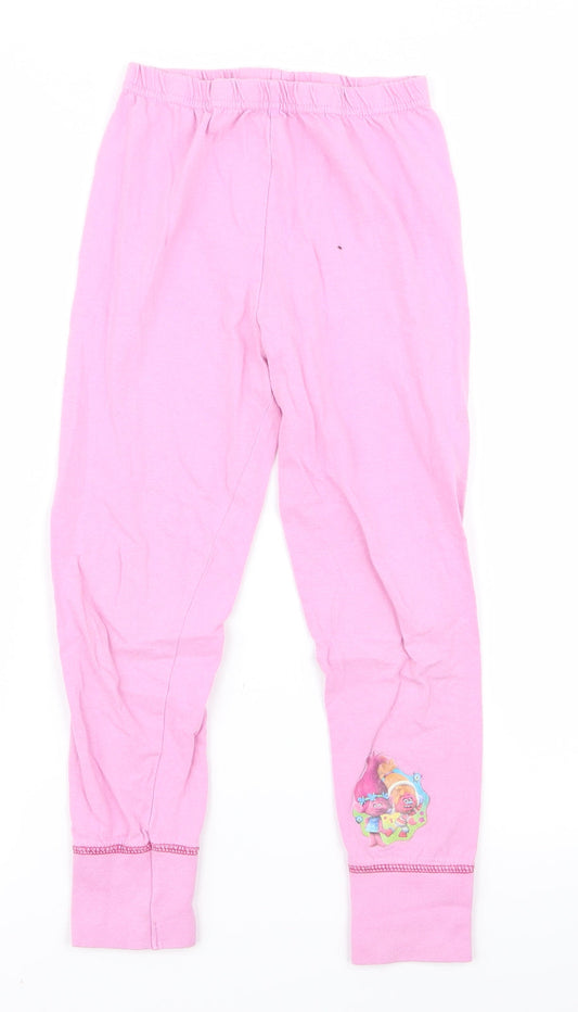 Preworn Girls Pink   Cami Pyjama Pants Size 5 Years  - trolls