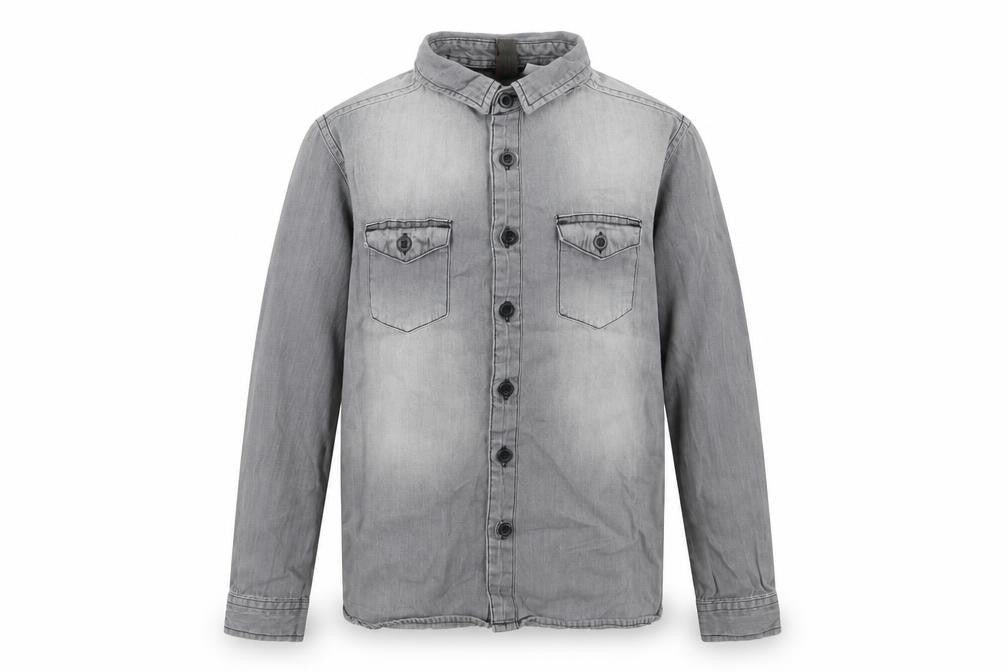 URBSN Boys Grey   Basic Button-Up Size 8 Years