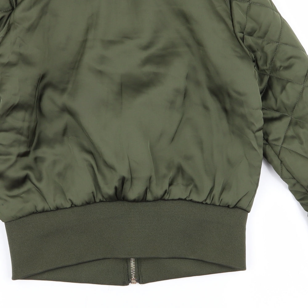 Divided Womens Green   Bomber Jacket Jacket Size 4