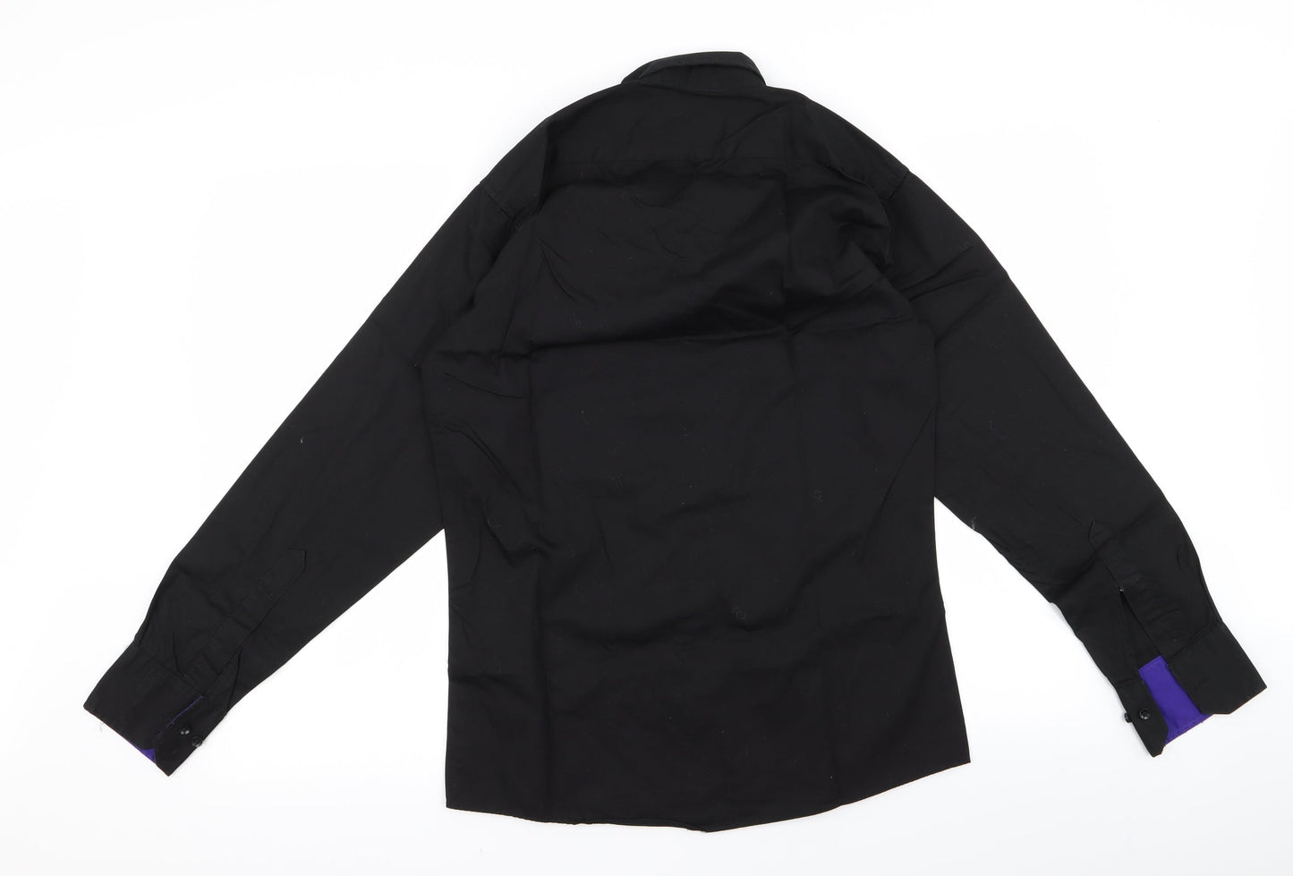 lyon becker Mens Black  Rayon  Button-Up Size M