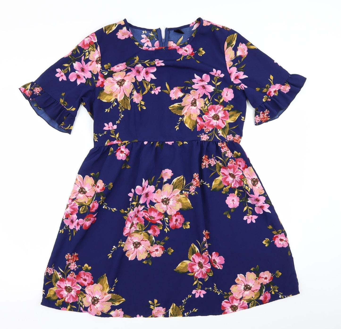 emery rose Womens Blue Floral  A-Line  Size L
