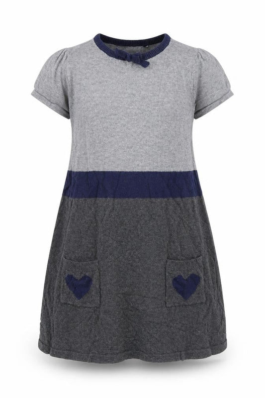 H&M Girls Grey   Jumper Dress  Size 5 Years