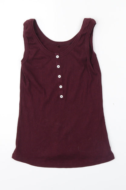 Preloved George Girls Pink   Basic Tank Size 9 Years - Front