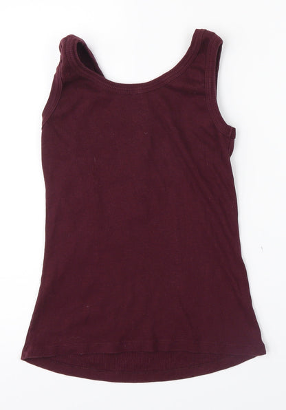 Preloved George Girls Pink   Basic Tank Size 9 Years - Back