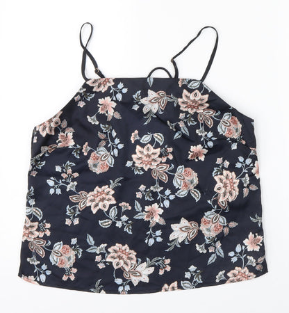Next Womens Blue Floral  Basic Blouse Size 10