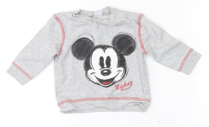 Preloved Disney Baby Baby Grey   Pullover Jumper Size 3-6 Months - Front