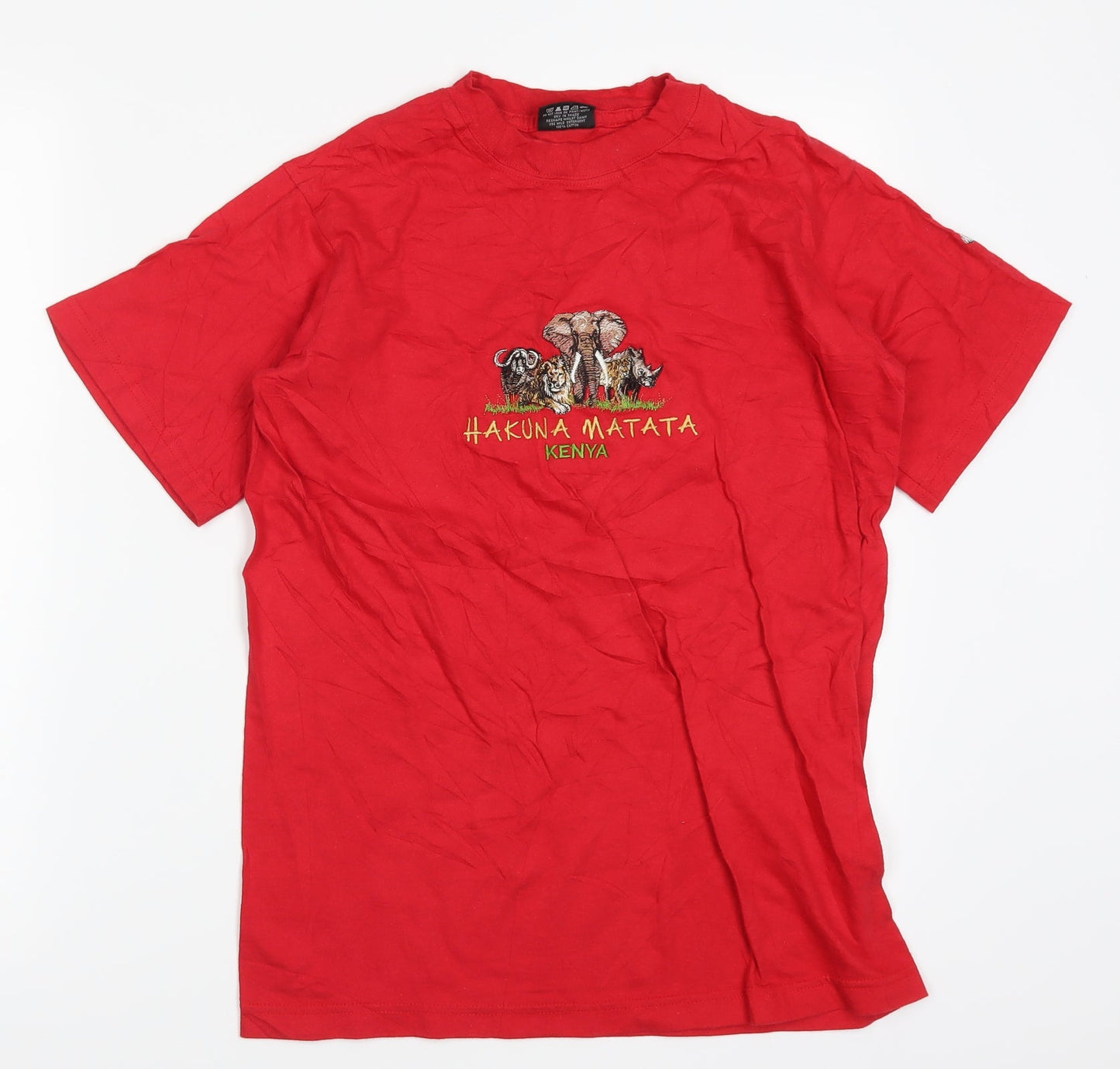 Aurborne Womens Red   Basic T-Shirt Size S  - Hakuna Matata Kenya