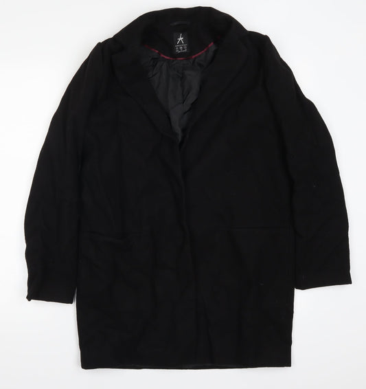 Atmosphere Womens Black   Overcoat Coat Size 8