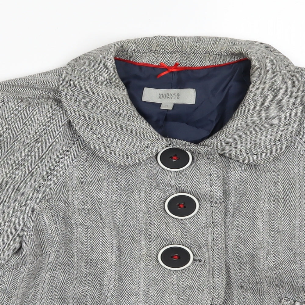 Marks and Spencer Womens Grey   Jacket  Size 12