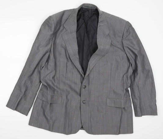 St Michael Mens Grey Check  Jacket Suit Jacket Size 46