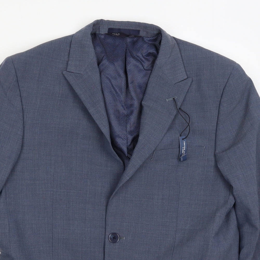 Marks and Spencer Mens Blue   Jacket Suit Jacket Size 40