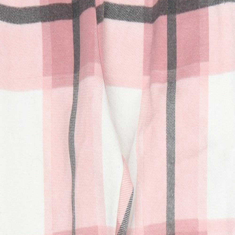Misspap Womens Pink Check  Sweatpants Trousers Size L L28 in