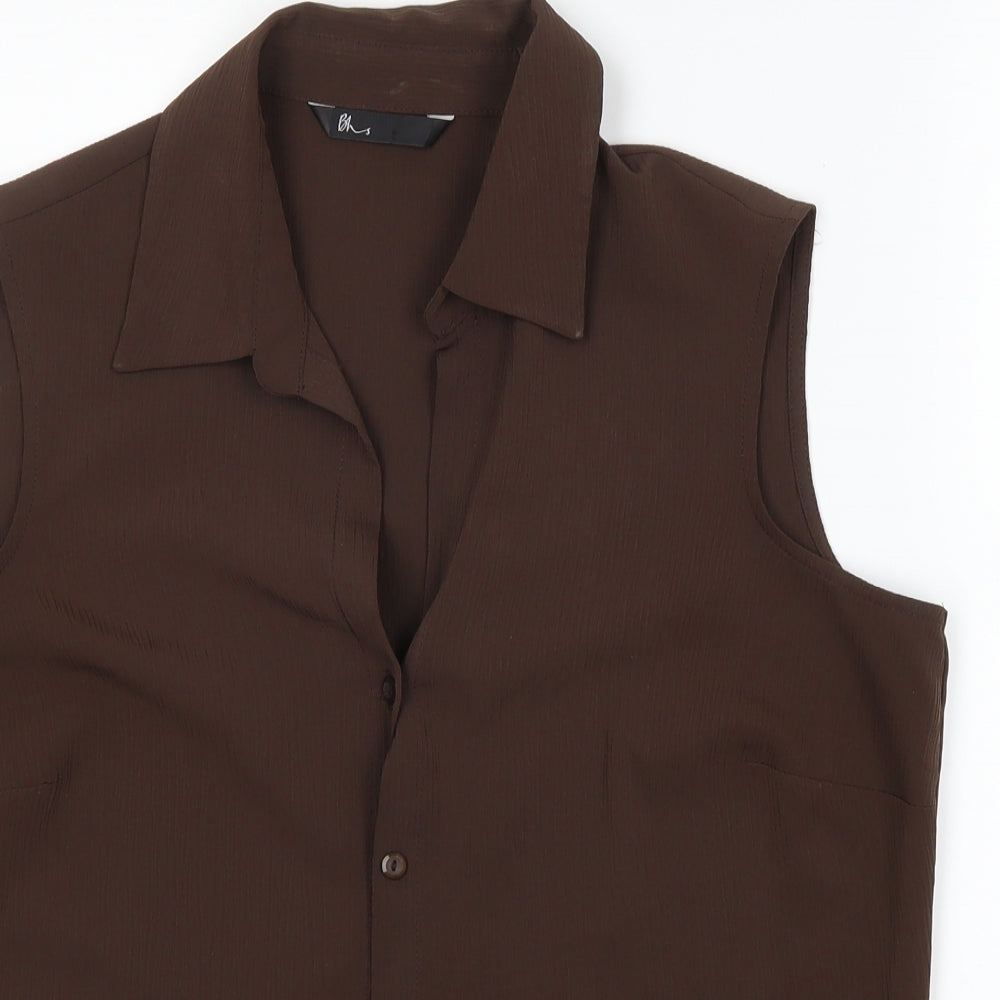 BHS Womens Brown   Basic Button-Up Size 16