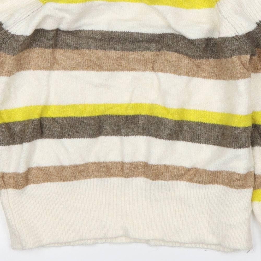 Marks and Spencer Womens Beige Striped  Pullover Jumper Size S