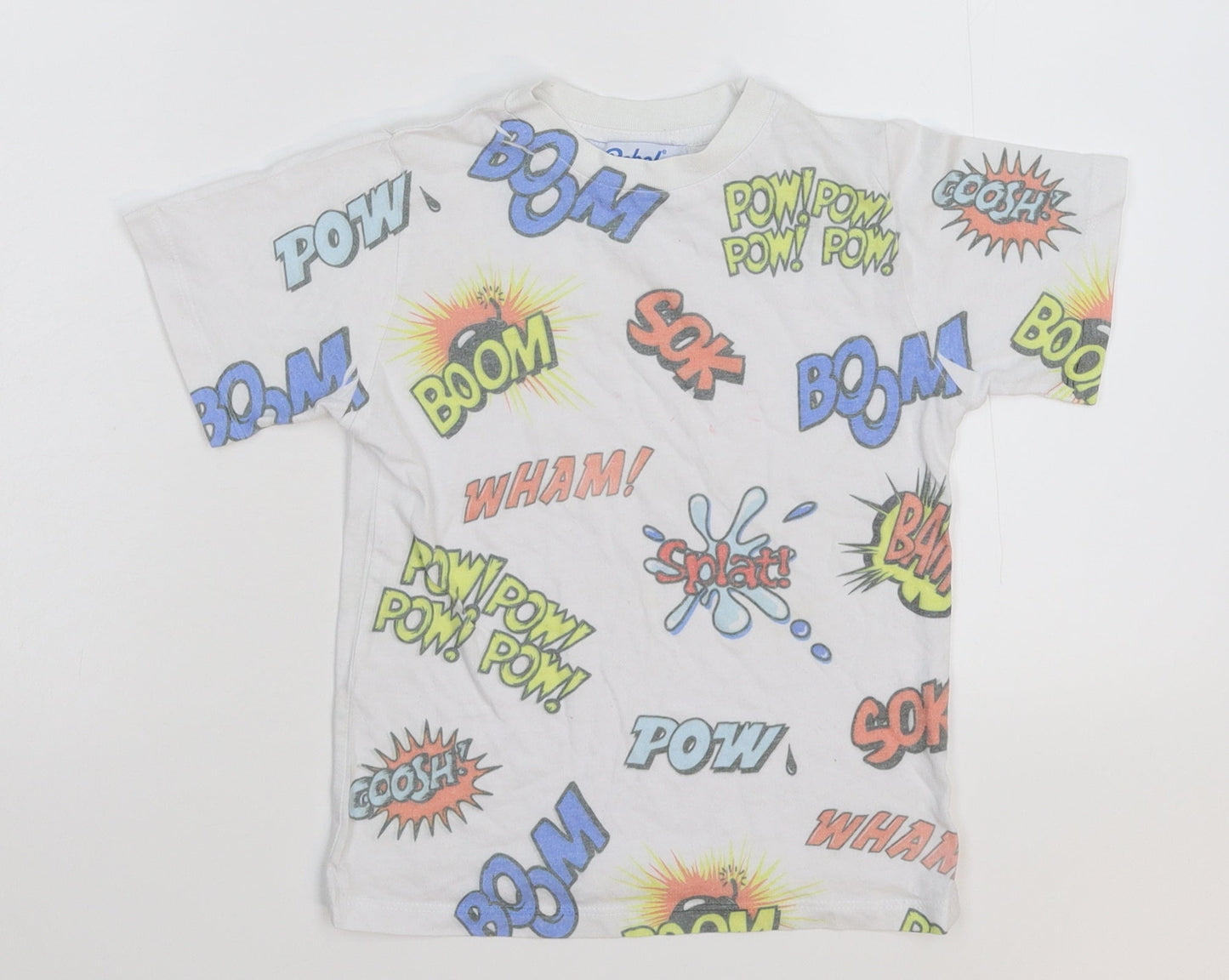 Rebel Boys White   Basic T-Shirt Size 4-5 Years