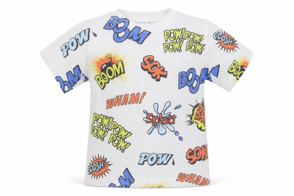 Rebel Boys White   Basic T-Shirt Size 4-5 Years